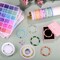 3524pcs Glass Beads Bracelet Making Kit, 4 Types 96 Colors 6mm Glass Beads for Bracelets, Round Crystal Beads for Jewelry Making Necklace Earrings DIY Crafts